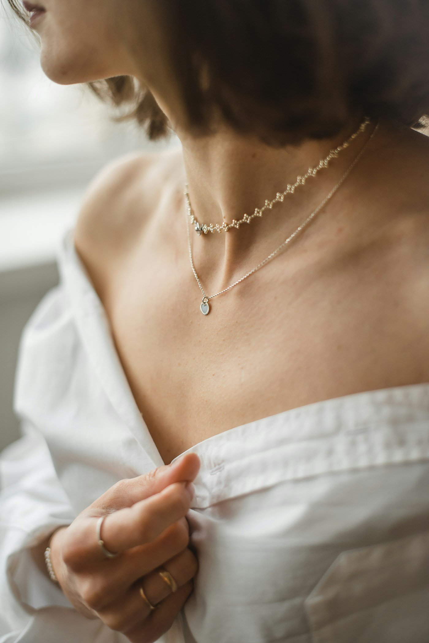 Delicate gold jewelry